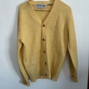 Sears Men's Mustard Cardigan Sweater